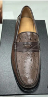 Chaussures tendance en cuir de vache véritable, respirantes, avec semelle en caoutchouc, mocassins en cuir véritable, chaussures décontractées pour hommes