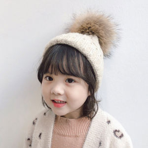 Set di cappelli da bambino invernali cappellino berretto da bambino cappelli da bambino per ragazze bel <span class=keywords><strong>Pompon</strong></span> per bambini tenere caldo berretto da sci lavorato a maglia - Product Image 5