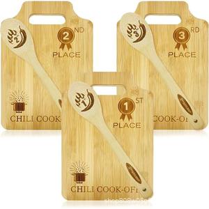 Ensemble de planches à découper en bois de bambou, rectangulaires, couleur unie, couleur bois naturel, pour la maison, pour couper les fruits et les légumes - Product Image 5