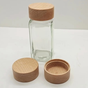 Nuevo Diseño 2023: Tapas de Rosca Transparentes para Botellas, Tapas de Madera para Almacenamiento de Alimentos, Frutos Secos, Especias y Tarros de Vidrio - Product Image 5