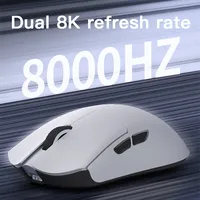 Darmoshark M3 V2 Mouse Gaming Nirkabel Ganda 8K Tri Mode 26KDPI Sensor PAW3395 Mouse Makro untuk Permainan dengan Tangan Besar untuk Komputer Laptop PC
