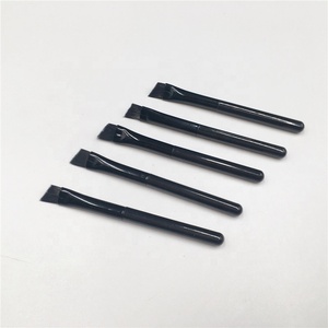 Mini Wenkbrauw Make-Up Borstel Kleine Zwarte Korte Handgreep Schuine Wenkbrauwborstels Draagbare Reizende Make-Up Tool - Product Image 5