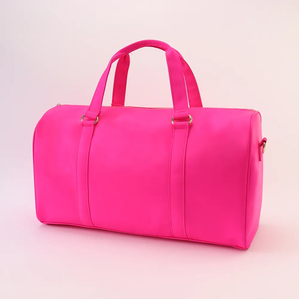 New Design Popular Large Capacity Gym Women Waterproof Sports Travel Overnight Bag Hot Pink Duffle Bags Weekend Bag