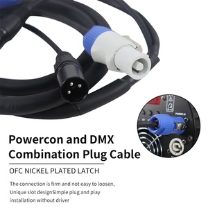 Cables Híbridos DMX Powercon Plus para Equipos de Iluminación de Escenario, Cable Combinado de 3 Pines, 1m, 2m, 3m, 5m, 10m - Product Image 4
