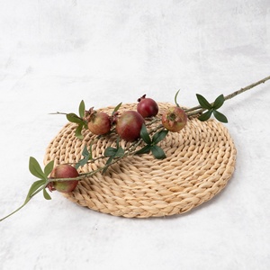 Arreglos Florales Decorativos de Estilo Chino con Ramas Individuales de Granada Artificial de Seda y Follaje Sintético para TV - Product Image 5