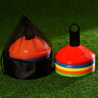 Lot de 50 cônes de signalisation d'agilité en PE, épaissis, 19 cm, 26g, pour entraînement sportif, football, coaching et pratique, colorés et souples