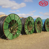 Cable de Alimentación de Aluminio Trenzado con Aislamiento XLPE de Alta Calidad de 0.6/1KV, Blindado en Acero, YJLV22, 4 Núcleos, Cable Subterráneo Industrial