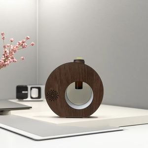 Neue 10ml Glas Holzmaserung Aroma therapie Elektrischer Diffusor Geräuscharmer <span class=keywords><strong>Duft</strong></span> Tischplatte Wasserlos für effektives ätherisches Öl - Product Image 3