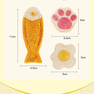 ของเล่นแมว Luffa Fun สำหรับแก้เบื่อและทำความสะอาดฟัน ของเล่นแมวแบบกัดเอง พร้อมแคทนิป บรรจุภัณฑ์ถุง OPP - Product Image 5
