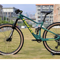 Vélo de montagne en carbone à suspension intégrale MFM100 T800 de 29 pouces, fourche avant à verrouillage pneumatique de 165 mm, amortisseur arrière, Shimano SL-M6100 12 vitesses