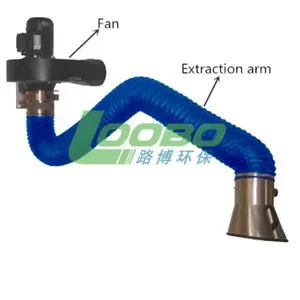 Industrial flexible welding fume extraction arm with motor fan,exhaust dust collection arm