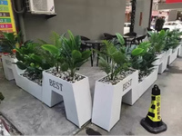 Pot bunga Aluminium berbentuk kualitas tinggi penanam tempat tidur taman/Pot Bunga aluminium