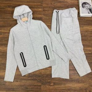 Ensemble décontracté pour homme en coton 100% écologique, imprimé croisé, technique de sérigraphie, <span class=keywords><strong>col</strong></span> à <span class=keywords><strong>capuche</strong></span>, vêtements de sport - Product Image 2