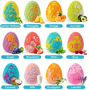 <span class=keywords><strong>Bombe</strong></span> da <span class=keywords><strong>Bagno</strong></span> per Bambini a Forma di Uovo di Dinosauro, Confezione da 12 Pezzi Colorati con Giocattolo Dinosauro all'Interno - Product Image 2