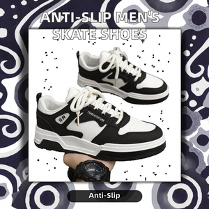 Chaussures de skate basses pour hommes, antidérapantes, avec doublure en mesh et semelle intérieure en PVC, durables, pour le printemps/été, chaussures de marche décontractées et sportives - Product Image 2