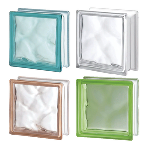 Panneaux de vitrail en verre ondulé carré rose - Product Image 1