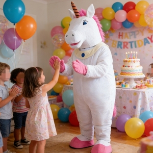 Hola Factory White <strong>Unicorn</strong> Mascot <strong>Costumes</strong> for <strong>Adult</strong>/Birthday Party Mascot <strong>Costumes</strong> - Product Image 1