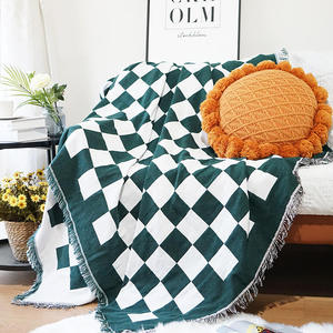 Couverture de canapé en tissu floral nordique, plaid tissé, <span class=keywords><strong>tapisserie</strong></span>, utilisation quatre saisons, pour voyage et <span class=keywords><strong>chambre</strong></span> à <span class=keywords><strong>coucher</strong></span> - Product Image 5