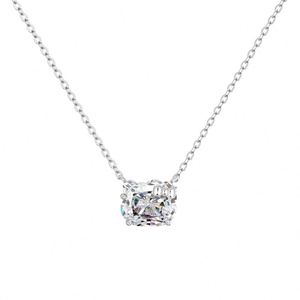 Collier Dylam au design adorable et mignon, en argent fin 925 plaqué rhodium et or 18 carats, avec chaîne à maillons et pendentif chat nœud papillon miniature en zircone 5A - Product Image 1