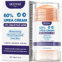 OEM ODM Crème pour les pieds à l'urée à absorption rapide, exfoliante en douceur, soin de la peau des pieds, élimination des peaux mortes, hydratante, 60% d'urée, en stick