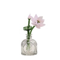 Fleur de lotus en verre faite à la main, fleur préservée haut de gamme, cadeau d'anniversaire pour le salon