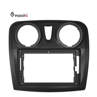 Kit spécial pour autoradio 2 Din Podofo pour Renault SANDERO trou rond 2014-2017, panneau d'installation d'autoradio, interface, cadre de montage