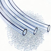 Granulés de PVC transparent souple Shore A 60 pour flexibles et tubes, granulés UPVC haute clarté
