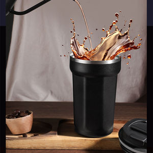 Insulated Stainless Steel 380ml Travel Mug Thermal Coffee <b>Thermos</b> with 12-24 Hours Thermal Performance Classic Style Portable - Product Image 6