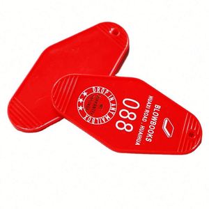 <b>Custom</b> logo Color Material Key Tags Promotional Blank Plastic Retro Vintage Motel Room Hotel <b>Keychain</b> - Product Image 5