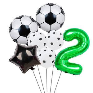 Globo de Aluminio con Diseño de Fútbol Americano y Rugby en Blanco y Negro para Decoración de Fiestas de Cumpleaños Infantiles, Celebraciones Deportivas - Product Image 5