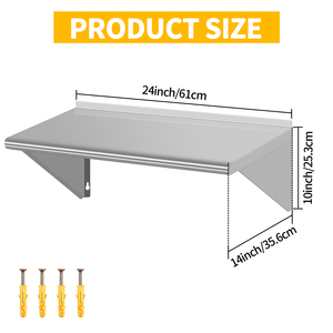 24*14 tường kệ thép không gỉ, treo tường nổi kệ cho nhà hàng, nhà bếp, nhà và khách sạn - Product Image 4