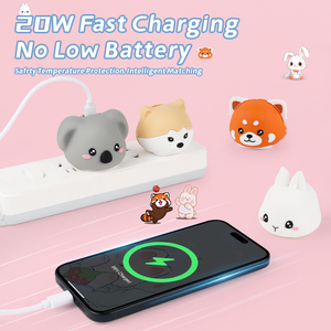 Cargador de pared de perro <span class=keywords><strong>Akita</strong></span> con diseño creativo de estilo japonés, adaptador de corriente de 20W y 30W, cargador de pared USB tipo C de carga rápida para teléfono - Product Image 5
