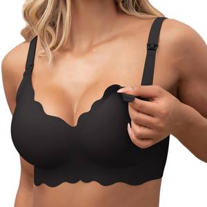 Sujetador de lactancia sin costuras personalizado de talla grande sujetador inalámbrico de maternidad para mujer Bralette sujetador de dormir de cobertura completa - Product Image 1