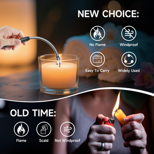Fashion Windproof Rechargeable USB <b>Electric</b> Multi-Function Arc Lighter Single Plasma <b>BBQ</b> Kitchen Candle Aluminum Metal - Product Image 6