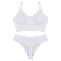 Soutien-Gorge Français Bon Marché Culotte Élégante Sous-vêtements Femme Culottes Filles Soutien-Gorge Sport Sexy Dos Fin Bonnet Ensemble Deux Pièces