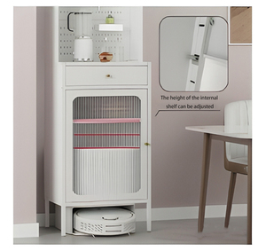 Mueble Moderno de Acero para Guardar el Robot Aspirador con Puertas de Vidrio - Mueble para el Hogar que Ahorra Espacio - Product Image 4