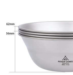500ml Titanium Soup Bowl Set Vaisselle Mess Kit avec Pan Dish Plate Accessoires de cuisine et vaisselle pour le camping - Product Image 6