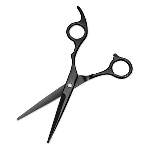 Stainless Steel Hairdressing Scissors 440C Professional Flat Shears Long Handle Blackened Hair Salon Tools - Product Image 2
