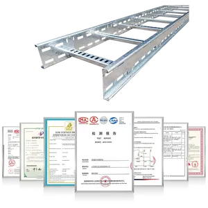 Prix usine échelle à câbles chemin de câbles en acier inoxydable/galvanisé à chaud/échelle de chemin de câbles en aluminium