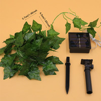 Guirlande Lumineuse Solaire Extérieure 8 Modes, 10m, 100 LED, Étanche, en Plastique, Effet Lierre Artificiel, pour Fêtes