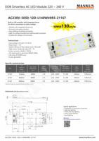Módulo LED de 50W DOB AC230V de una sola capa con máscara de soldadura blanca, personalizado, para taller de fabricante, luz de minería - Kits de piezas SKD