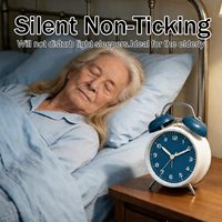 4,5 inch Twin Bell Stille Quartz Metalen Bureauklok Analoge Klok Zonder Tikken Wekker Met Achtergrondverlichting Dubbele Bel Snooze Functie Kinderen