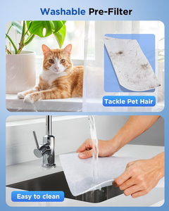 Purificadores de Aire para el Hogar, Habitaciones Grandes de hasta 2200 pies cuadrados. Purificador de Aire para Mascotas con Filtro Lavable, Pantalla PM 2.5, Limpiador de Aire para Dormitorio - Product Image 5