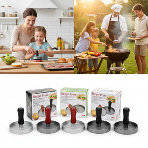 Prensa para Hamburguesas y Molde para Hacer Hamburguesas de Aluminio, Modelo B, Juego de Caja de Color - Product Image 4