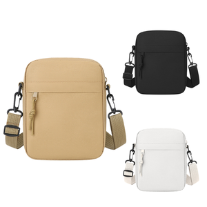 Sac bandoulière léger en polyester personnalisé avec logo, unisexe, <span class=keywords><strong>pour</strong></span> <span class=keywords><strong>téléphone</strong></span> <span class=keywords><strong>portable</strong></span>, tendance, noir, idéal <span class=keywords><strong>pour</strong></span> l'extérieur - Vente chaude - Product Image 1