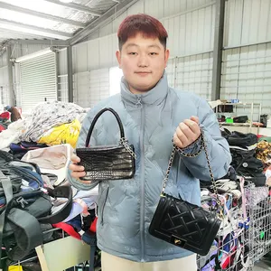Wholesale Used Leather Shoulder Sling Fashion Brand Used Bags For Ladies Mixed Bales Of Small Handbag For Women