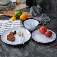 Assiettes en mélamine personnalisées, bols ronds, vaisselle, vaisselle en mélamine, ensemble d'assiettes à dîner pour mariage