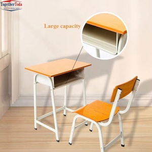 Students Classroom Kids Hall Application Modern School Furniture Wholesale Set of Durable Metal Table and <b>Chair</b> - Product Image 3