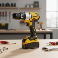Perceuse à percussion 21V 40N.m 0-1500RPM 2200IPM Mandrin sans clé 3/8 Moteur sans balais Vitesse variable Réversible OEM pour usage domestique et professionnel Bois Métal