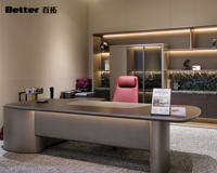 Bureau de direction de qualité commerciale, style moderne, table de bureau informatique pour patron, superviseur administratif, directeur général